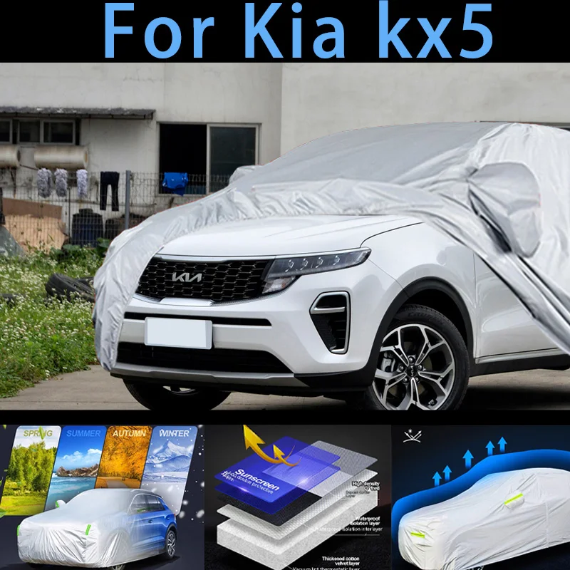 

For kia kx5 Outdoor Protection Full Car Covers Snow Cover Sunshade Waterproof Dustproof Exterior Car cover protection