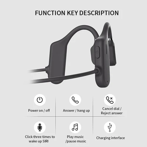 Imagen 2 del producto Xiaomi Redmi auriculares de conducción ósea Bluetooth 5,0 deportes peso ligero auriculares inalámbricos gancho para la oreja TWS auriculares impermeables