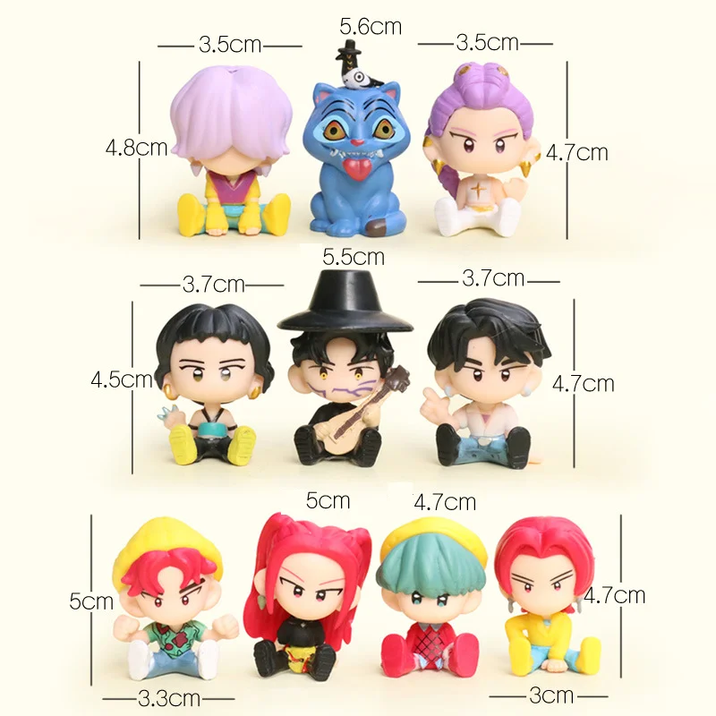 

10pcs Anime Figurine Cute Kpop Demon Hunters Figure Figures Girl Model Collection Statue Desk Decoration Toys Christmas Gift