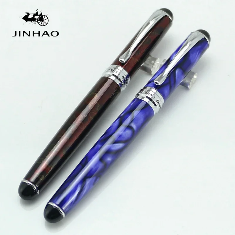 

JINHAO X750 Stainless Steel Iraurita 18KGP 0.5mm Nib Fountain Pen Rollerball Gel Noble Office School Professional Stationery
