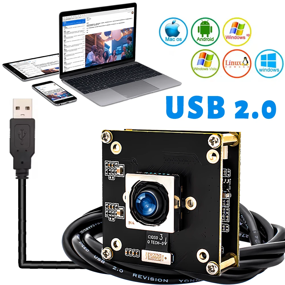 WGWK 8K 50MP 12MP 8MP USB Autofokus Kamera Modul 8160x6120 IMX766 Sensor OTG UVC Plug Play PC Video Box für YouTube/OBS/Tiktok