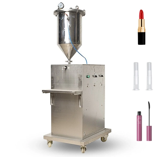 Semi-automatic cosm etic thick paste liquid machine small volume nail polish lipstick eyeliner mascara filling machine