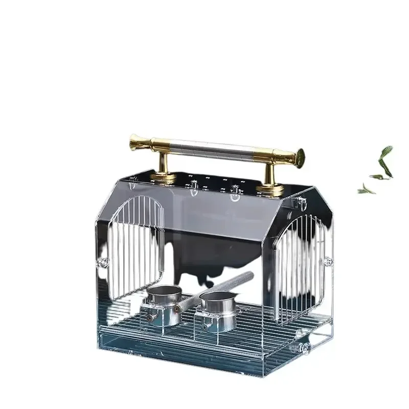 Transparent Acrylic Bird Cages Budgie Decoration Southe Park Bird Cages Luxury Outdoors Canary Jaula Pajaro Supplies WZ50BC