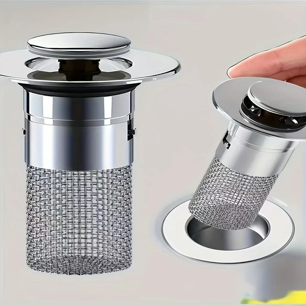 

Washbasin leakage plug, universal washbasin filter screen, sink drain plug with hair filter, filter and anti-clogging