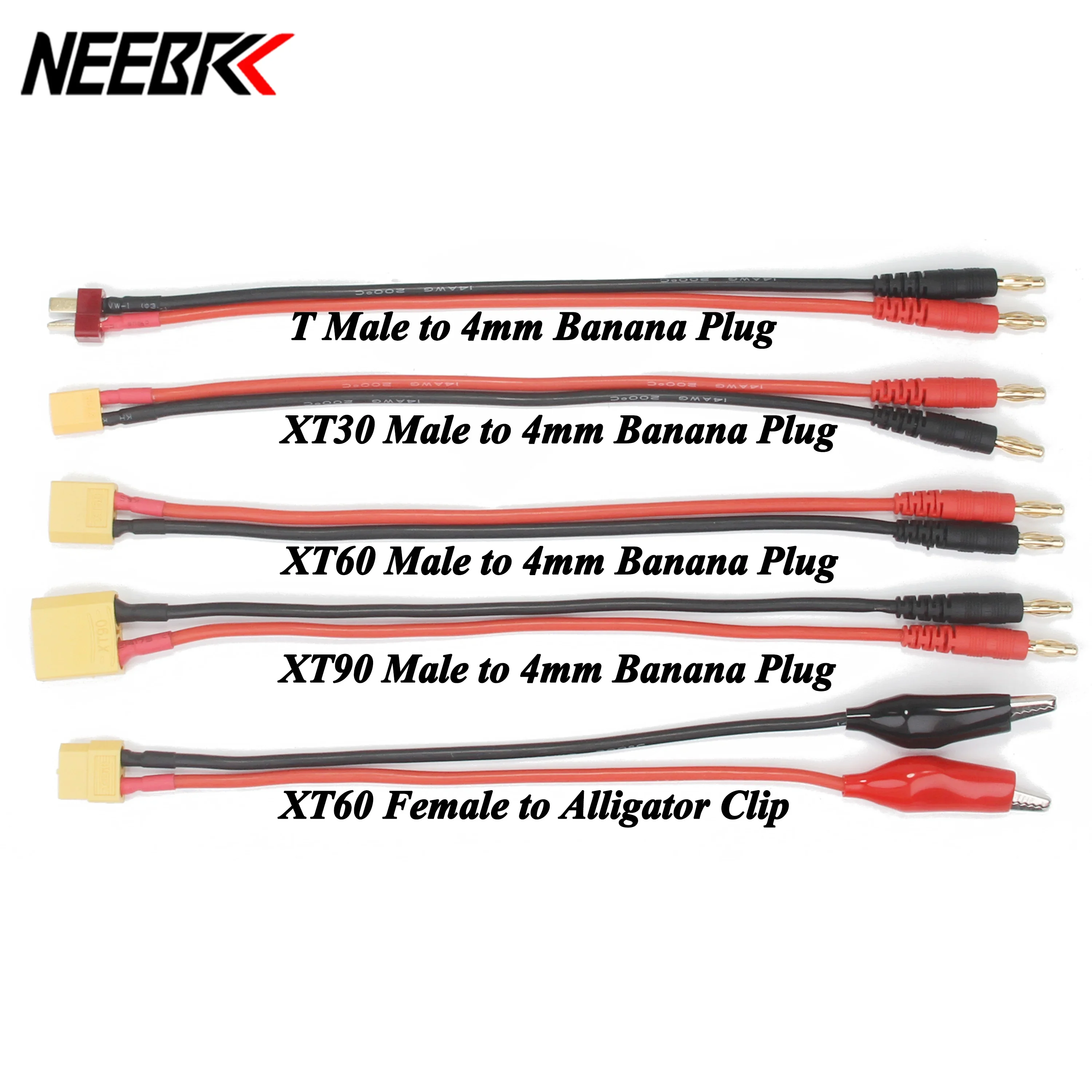 Adaptateur de chargeur de batterie multiple RC, câble convertisseur T/XT30/XT60/XT90, prise banane à pinces crocodile de 4.0mm pour modèle de voiture IMAX B6 B6AC