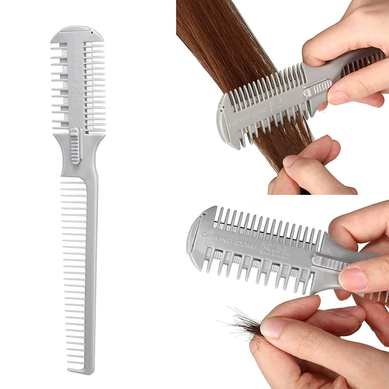 Silver Hair Comb, Double-Sided Blade, Hair Comb, Hair Clipper, Bangs Comb