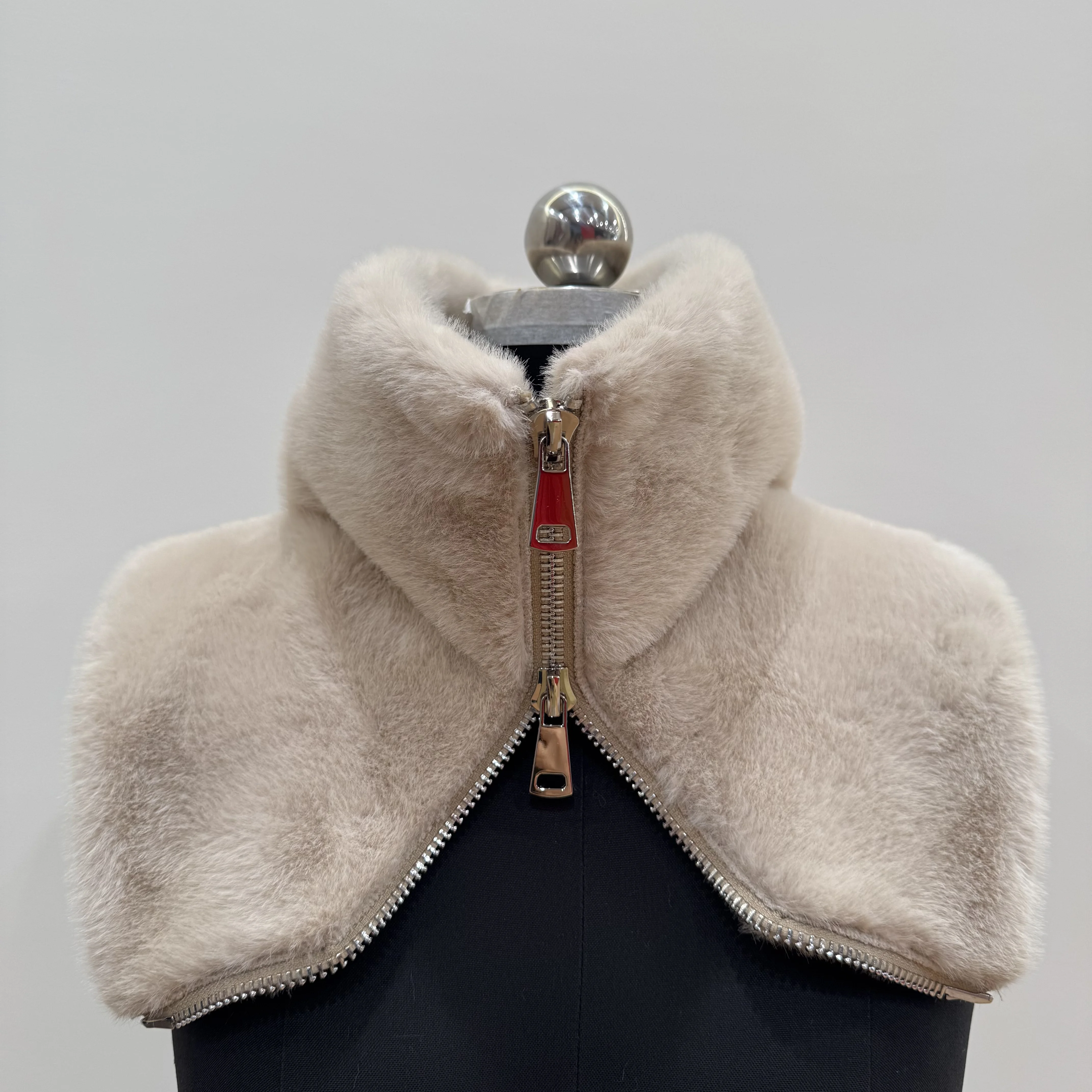 Damski futro zimowe, futro przyjazne dla środowiska, zagęszczone syntetyczne futro z norek, krótki kołnierz stojący, wiatroszczelne