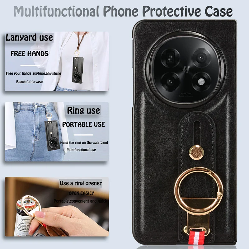 สําหรับ OPPO ค้นหา N5 N3 N2 N Crazy Horse มัลติฟังก์ชั่นแหวนสายรัดข้อมือเชือก Hard โทรศัพท์มือถือกรณีฝาครอบ