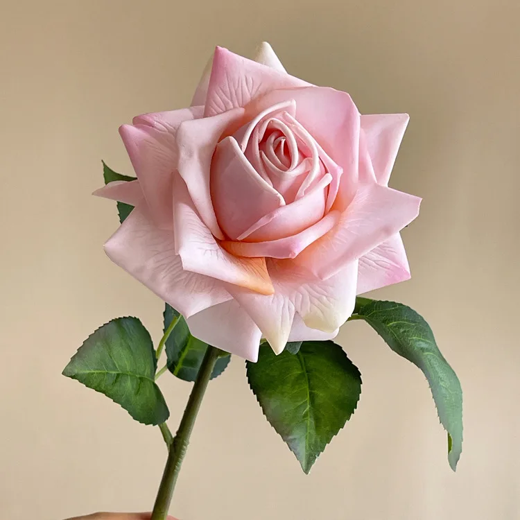 5Pcs/lot Real Touch Rose Flowers Artificial Moisturizing Rose Wedding Decor Bridal Bouquet Home Party Table Floral Arrangement