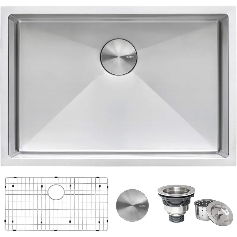 Ruvati 28-inch Undermount 16 Gauge Tight Radius Stainless Steel Kitchen Sink Single Bowl - RVH7250