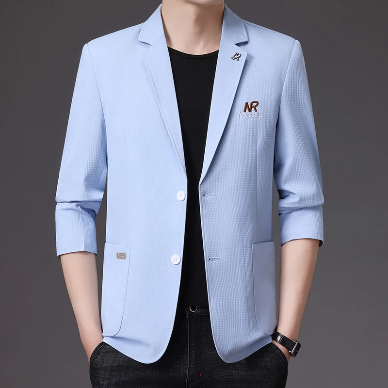 سترات بدلة غير رسمية عصرية للرجال الراقية لفصل الربيع والخريف، سترات بدلة عمل للأشخاص في منتصف العمر والشباب