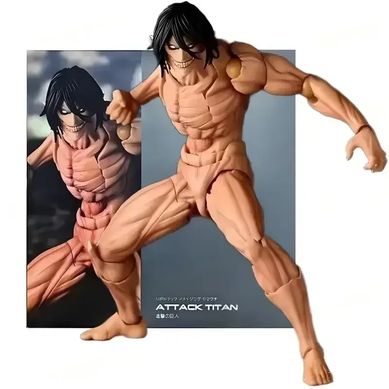 Novo ko ataque em titã eren jaeger figura de ação kaiyodo revoltech incrível série yamaguchi estatueta coleção presente aniversário