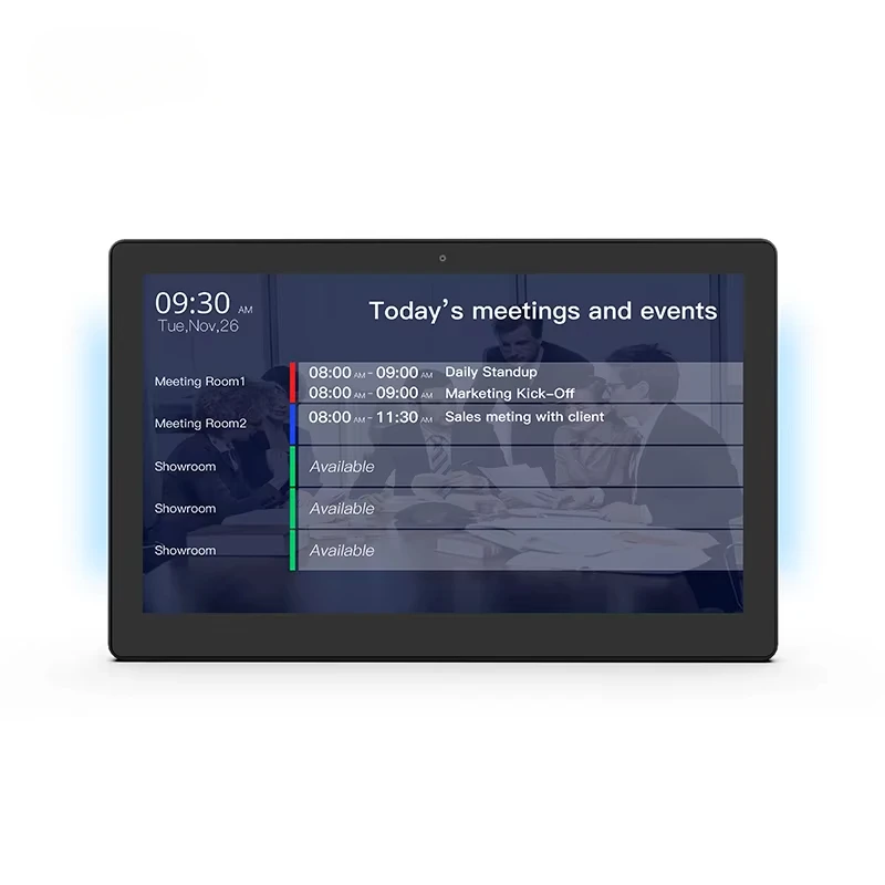 2024 New Product BT 4.2 WIFI NFC Wall Mount Conference Booking Device LCD Video Wall Displays Android Tablet