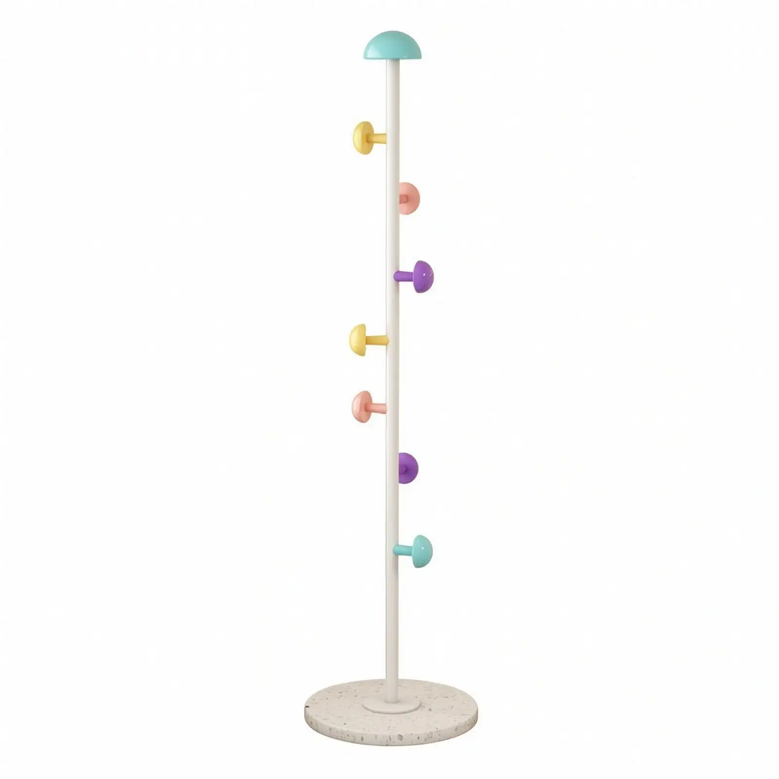 Standing Coat Rack Freestanding Coat Rack with Stone Base Hall Tree with Hooks Stable Space-Saving for Entryway, Bedroom