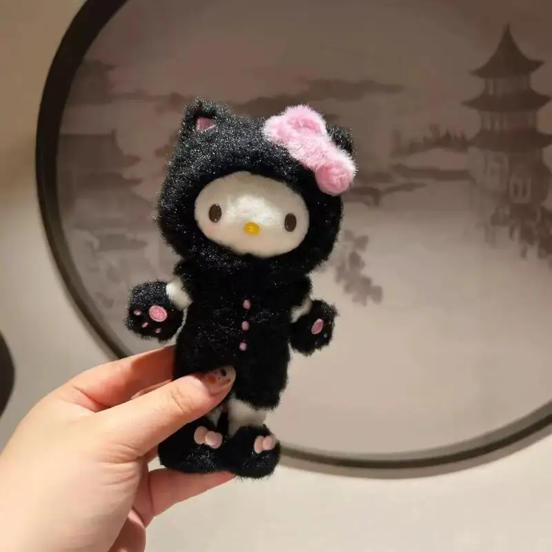 Sanrio One Day Series Hello Kitty porte-clés en peluche duration du sommeil poupée fille sac à main décoration de lit dessin animé jouets en peluche cadeau de vacances