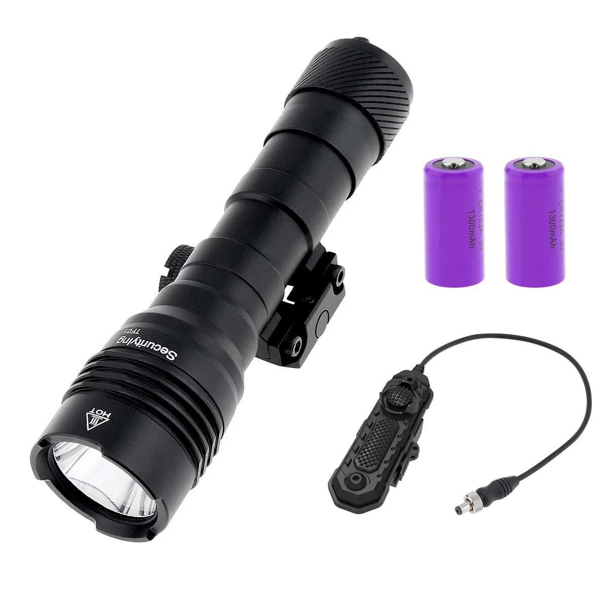 

SST40 LED 1000LM Tactical Flashlight with Remote Pressure Switch,Programming Quick Release Weapon Light with 2pcs CR123A Battery