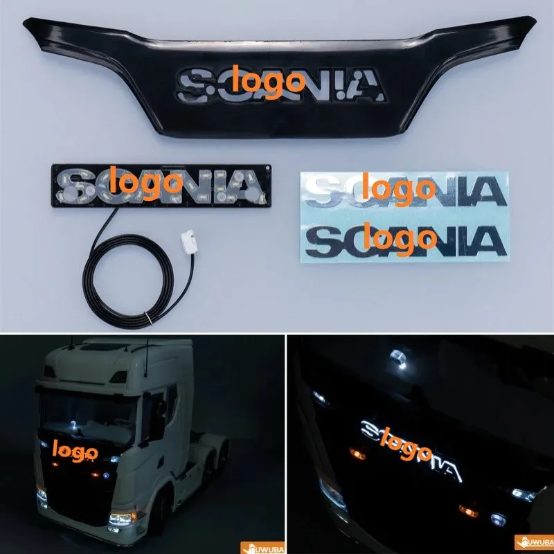 

1:14th Scale LED Illuminated Logo for Tamiya RC Dump Truck For SCANIA 770S 56368 56371 Car Accessories