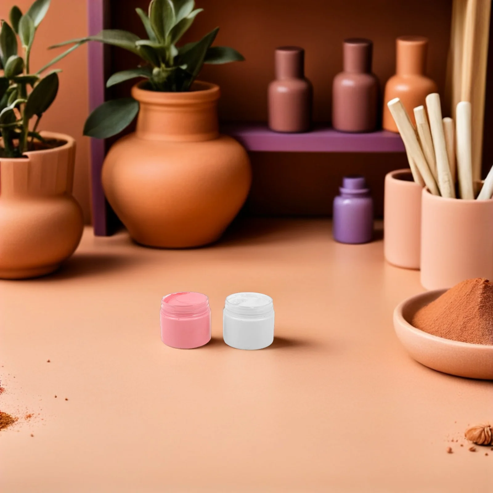 2개 실리콘 몰드 퍼티 키트 DIY 몰드 제작용 소형 물품 - 공기 건조 비점착성 점토 공예용 주얼리 미니어처