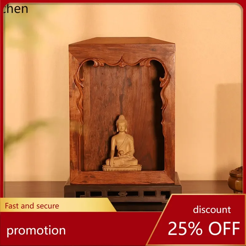r5.21 solid wood buddhist niche cabinet guanyin buddha statue worshiping the god of wealth altar altar table