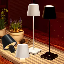 LED Table Lamps 3Levels Dimmable Wireless Led Desk Lamp Touch Night Light USB Rechargeable Touch Lamp For Room Study Office Bar