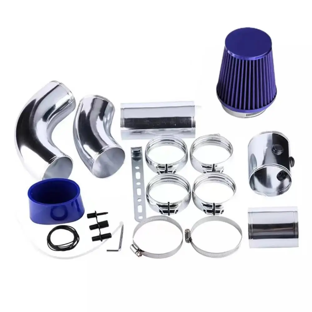 Filter 76MM universal cold air filter intake pipe combination performance induction car intake pipe hose modification kit