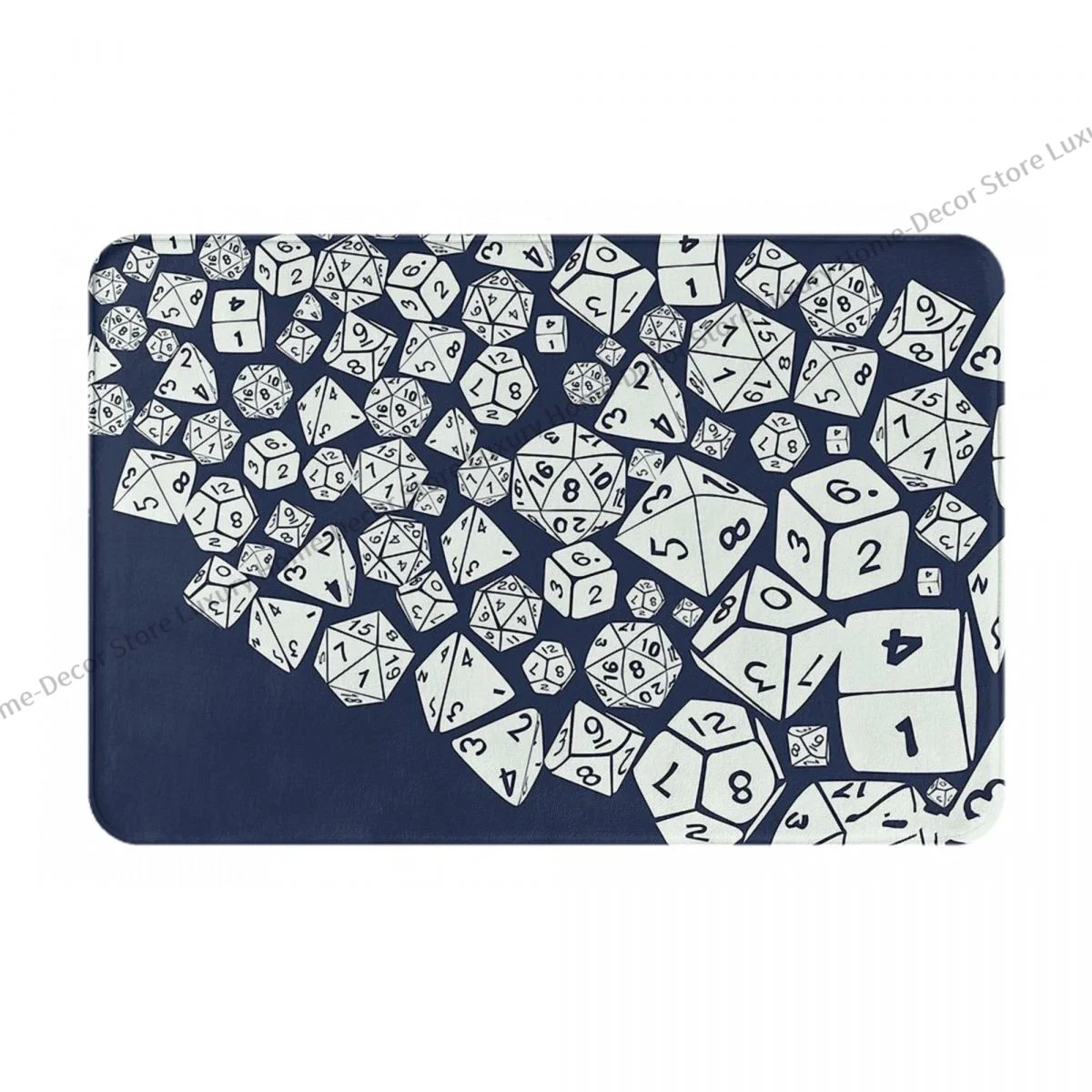 Dnd Non-slip Doormat Dice Spill Bath Kitchen Mat Prayer Carpet Home Pattern Decor