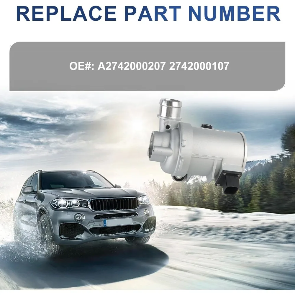 For Mercedes M274 E16 E20 C180 C200 C250 C300 C350e E200 E250 SLK300 2013-2019 1.6 2.0L Engine Water Pump A2742000207 2742000107
