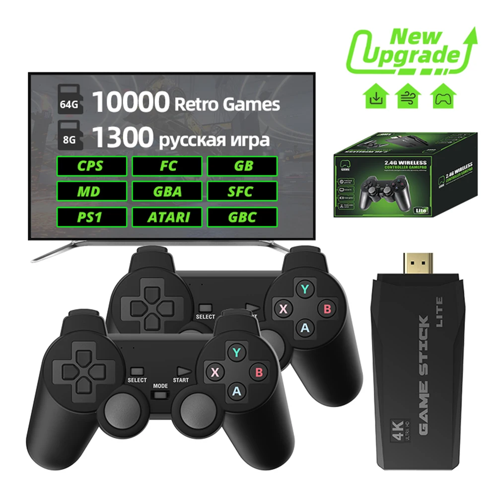 

32G/64G Video Game Console Plug and Play Video Game Stick Equipped with S1/atari/name/sfc/fc/gba/gb/gbc Game for Children/Adults