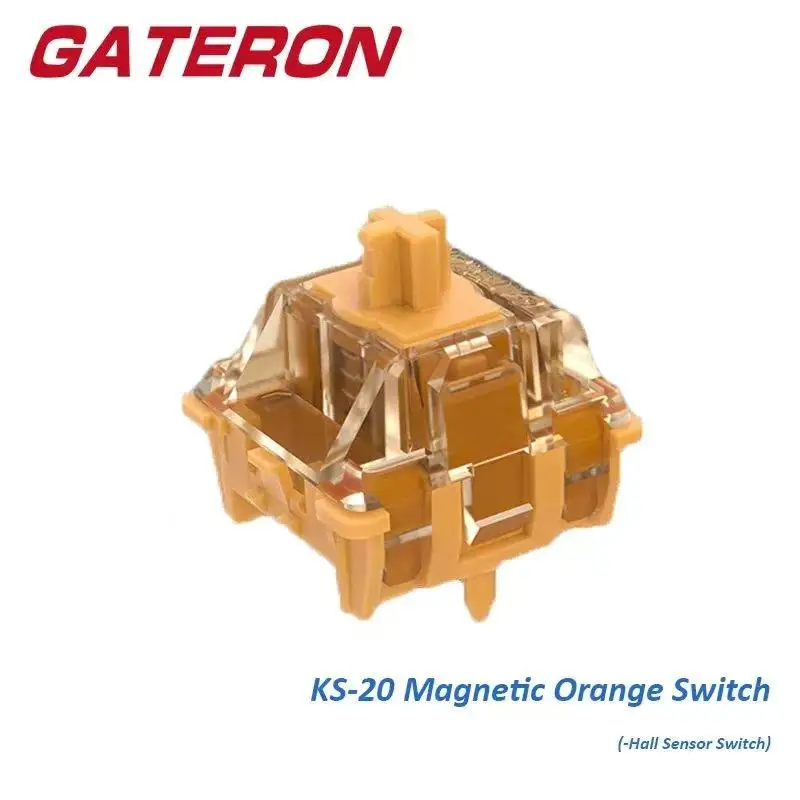 Gateron Magnetic Switch Orange 38gf KS-20 Hall Sensor SMD RGB Linear Quick Trigger Custom Gaming Keyboard Free Setting Pre Trave