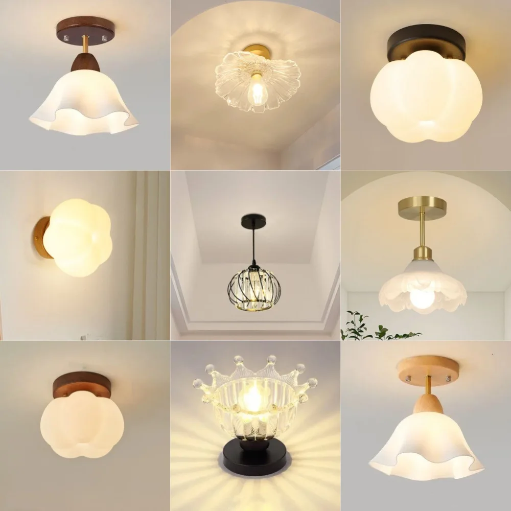 Cream Luxury Ceiling Light, Single-head Design, Atmosphere Lamp for Corridor & Entryway