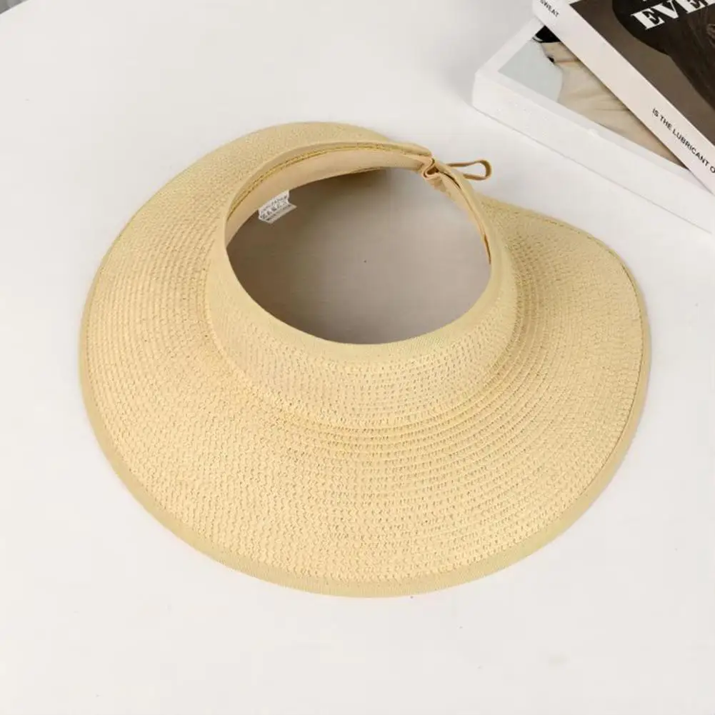 Foldable Sun Hat Stowable Straw Hat Stylish Wide Brim Straw Sun Hat for Beach Vacation Anti-uv Breathable Foldable Cap