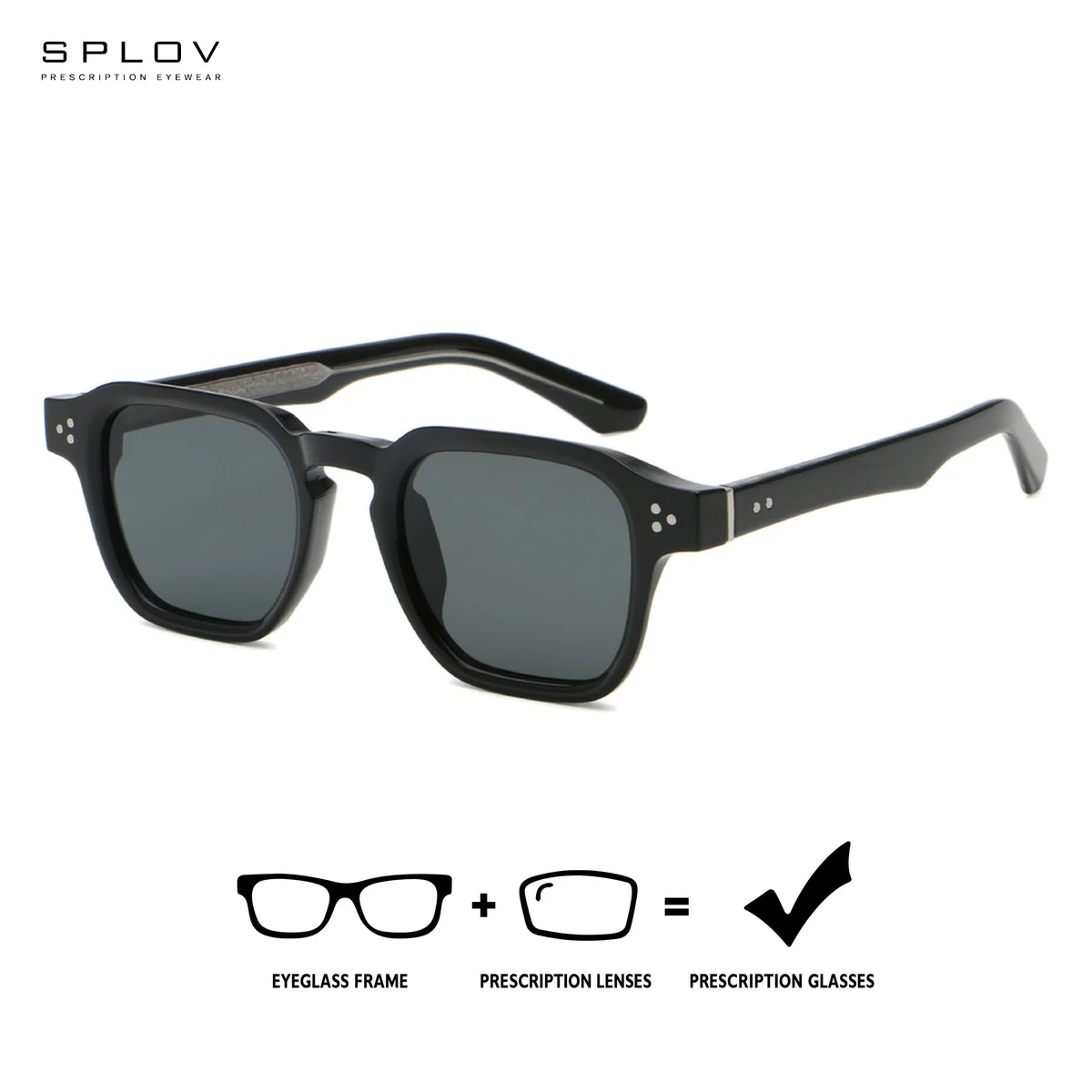 SPLOV Lightweight Fashion Prescription Eyewear Women Multi-Functional Polarized Photochromic Anti Blue Light All-Day Sunglasses