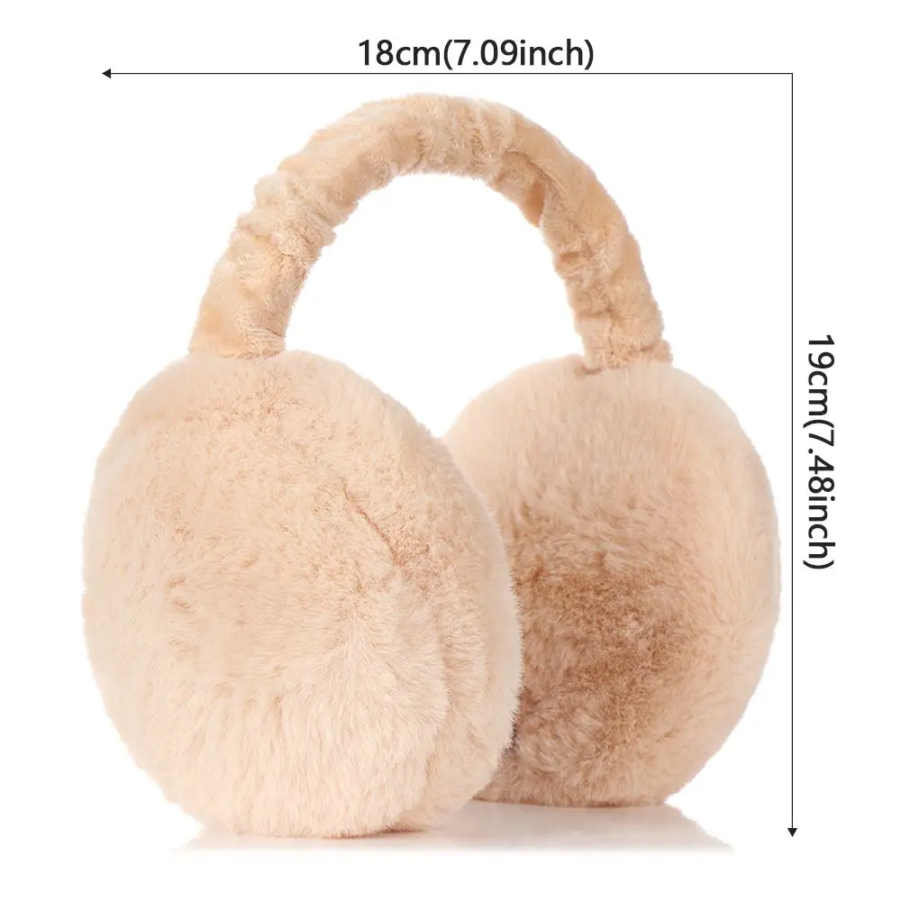 Fashion Unisex Winter Earmuffs Women Men Ear Warmer Plush Solid Color Comfortable Ear Muffs Earflap Foldable Earmuffs