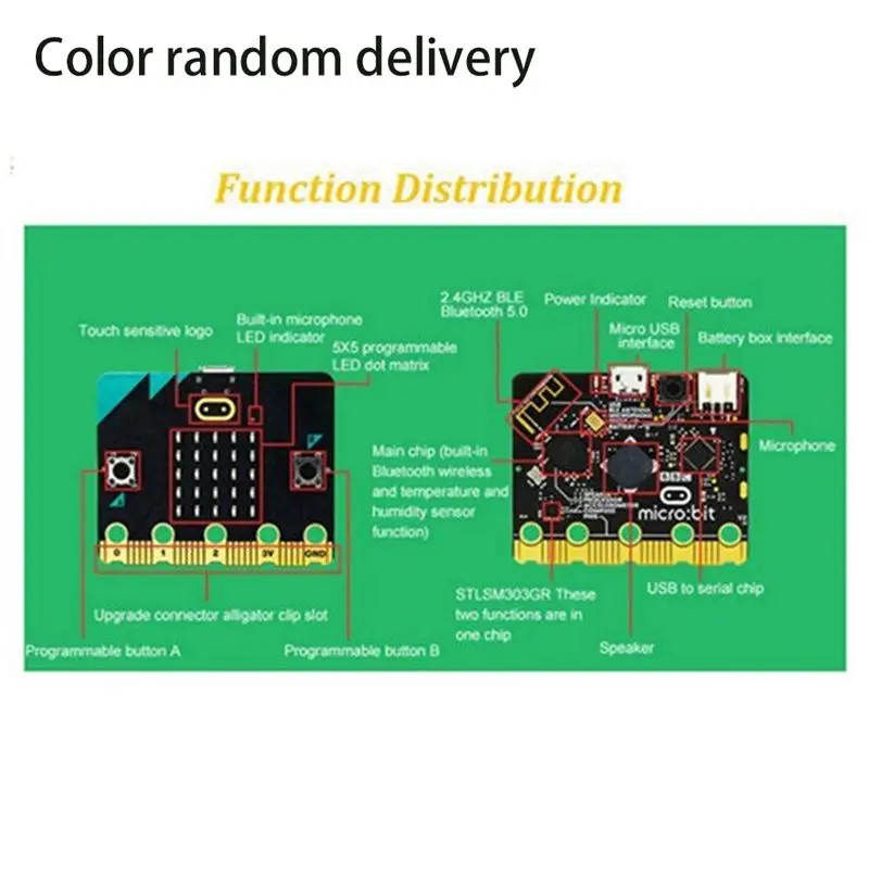 [ABDH] BBC Microbit V2 Development Board Educational Makecode Python Programming Programmable Learning Kit for School