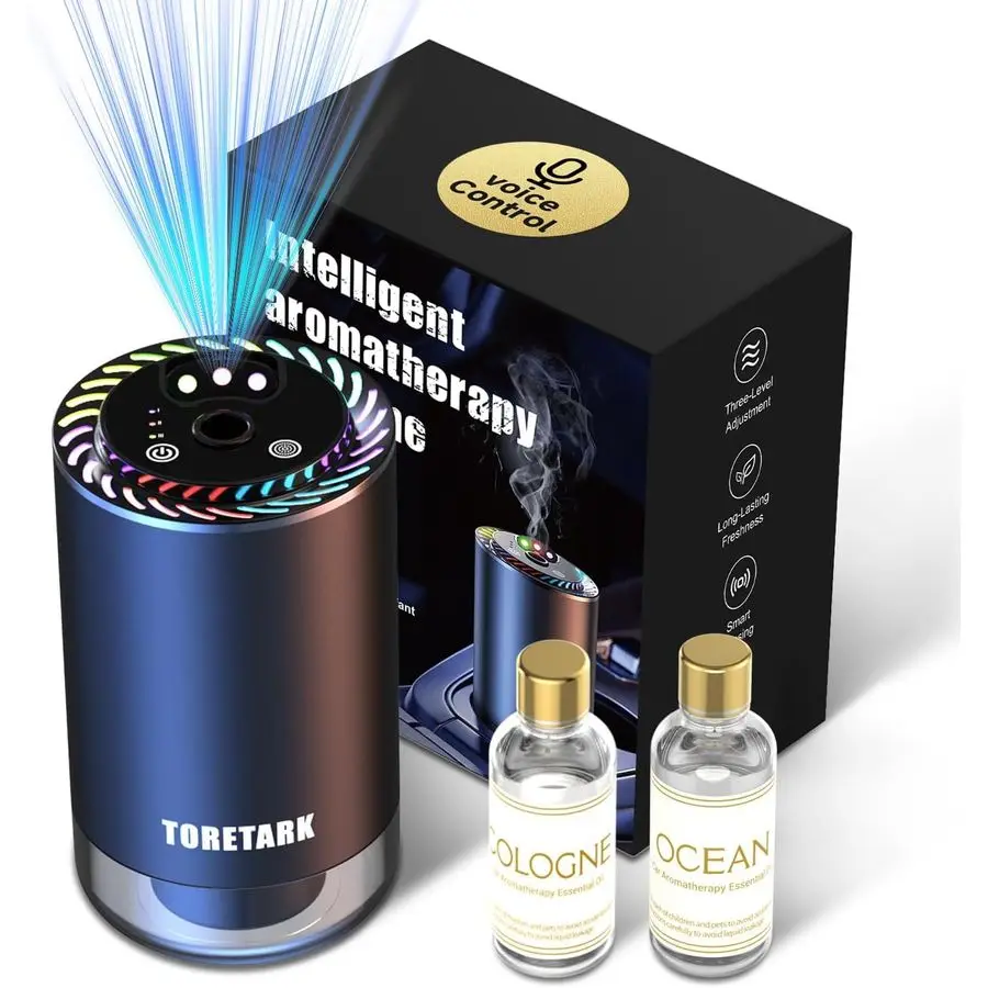 

Автомобильный ароматизатор-диффузор с голосовым управлением и проекцией звездного неба, 3 регулируемых режима, интеллектуальная ароматерапия для эфирных масел