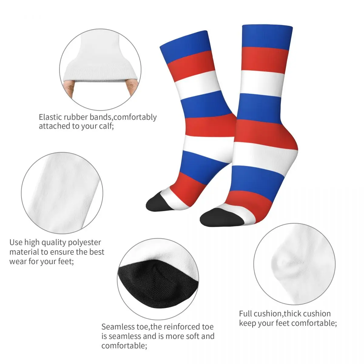 Fashion Male Men Socks Harajuku Russia Flag Sock Russian High Quality Women Socks Spring Summer Autumn Winter