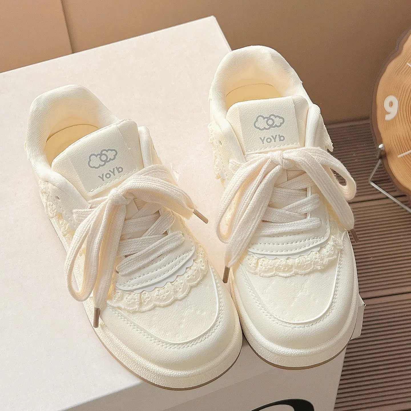 Zapatos de Plataforma All Match Niche para Mujer, Otoño, Nuevos, con Suela Gruesa Antideslizante, Zapatos Blancos Casuales, Zapatos Blancos Lindos, Zapatillas Deportivas para Chicas Dulces