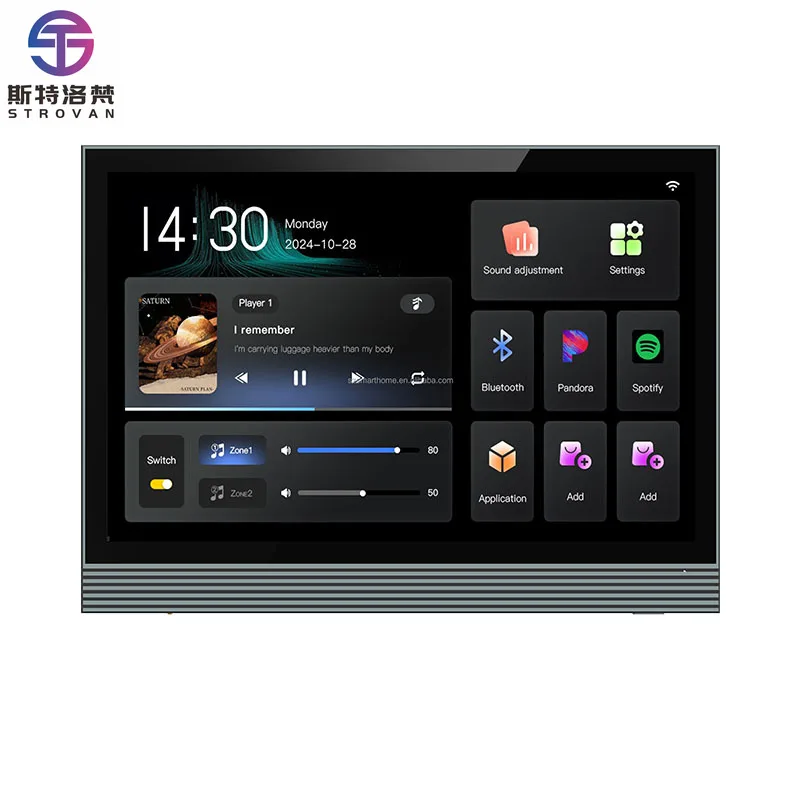 8 Channel 7 Inch Background Music Host Audio Amplifier Bule-tooth Theatre System Amplifier Smart Home Products Home Automation