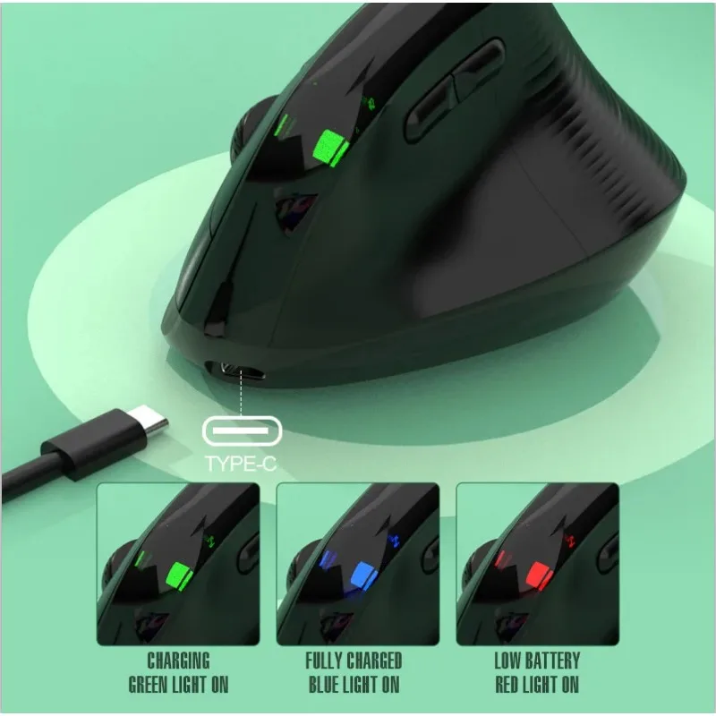 New Original IHOYI Wireless Mouse Bluetooth Ergonomic Vertical Charging Dual Mode Mouse Business Silent Office Computer