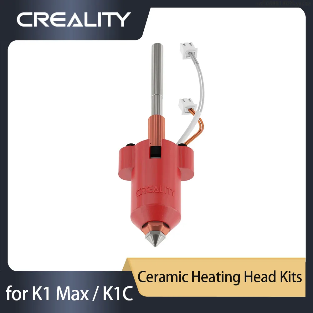 

Creality Original K1 Max/K1C Комплекты керамической нагревательной головки Красная встроенная насадка Керамическая нагревательная головка Комплект деталей 3D-принтера