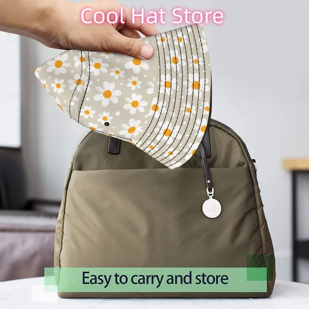 Daisies Bucket Hat Summer Fisherman Cap Travel Sun Hat for Women and Men
