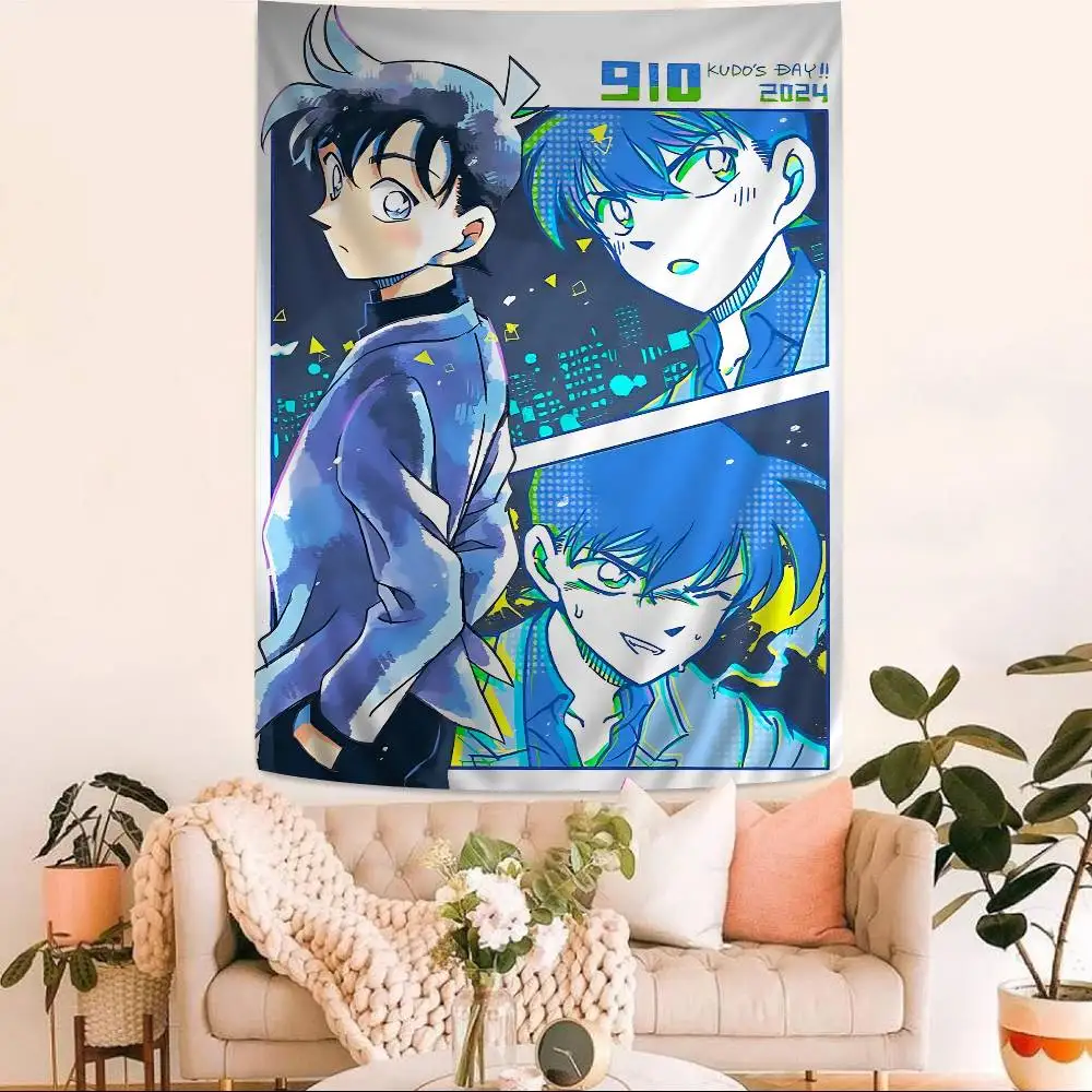 Mystery Detective C-Conan Cartoon Tapestry for Living Room Home Dorm Decor INS Home Decor