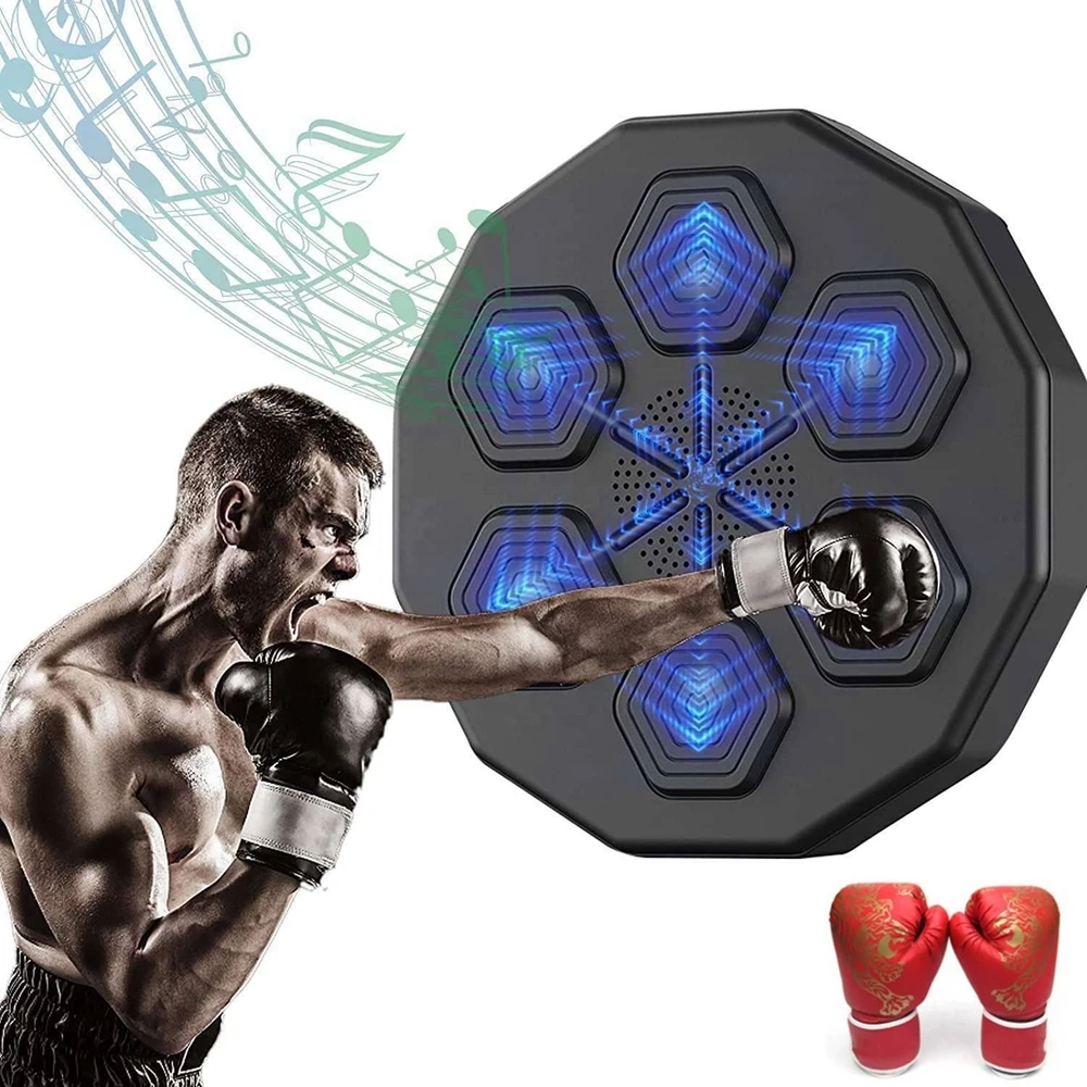 Máquina de boxeo musical inteligente montada en la pared, almohadillas de boxeo, entrenador de boxeo divertido, Bluetooth, adecuado para el hogar