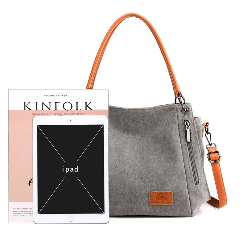 حقيبة ظهر للسفر بكتف واحد من القماش المطابق للألوان، سعة كبيرة وسحاب، متعددة الوظائف، حقيبة يد للنساء