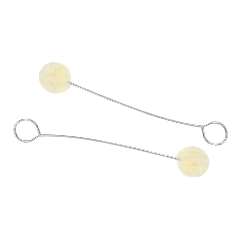 150 Pieces Wool Daubers Ball Brush Leather Dye Dauber Dyeing Applicator With Metal Handle For DIY Crafts Projects