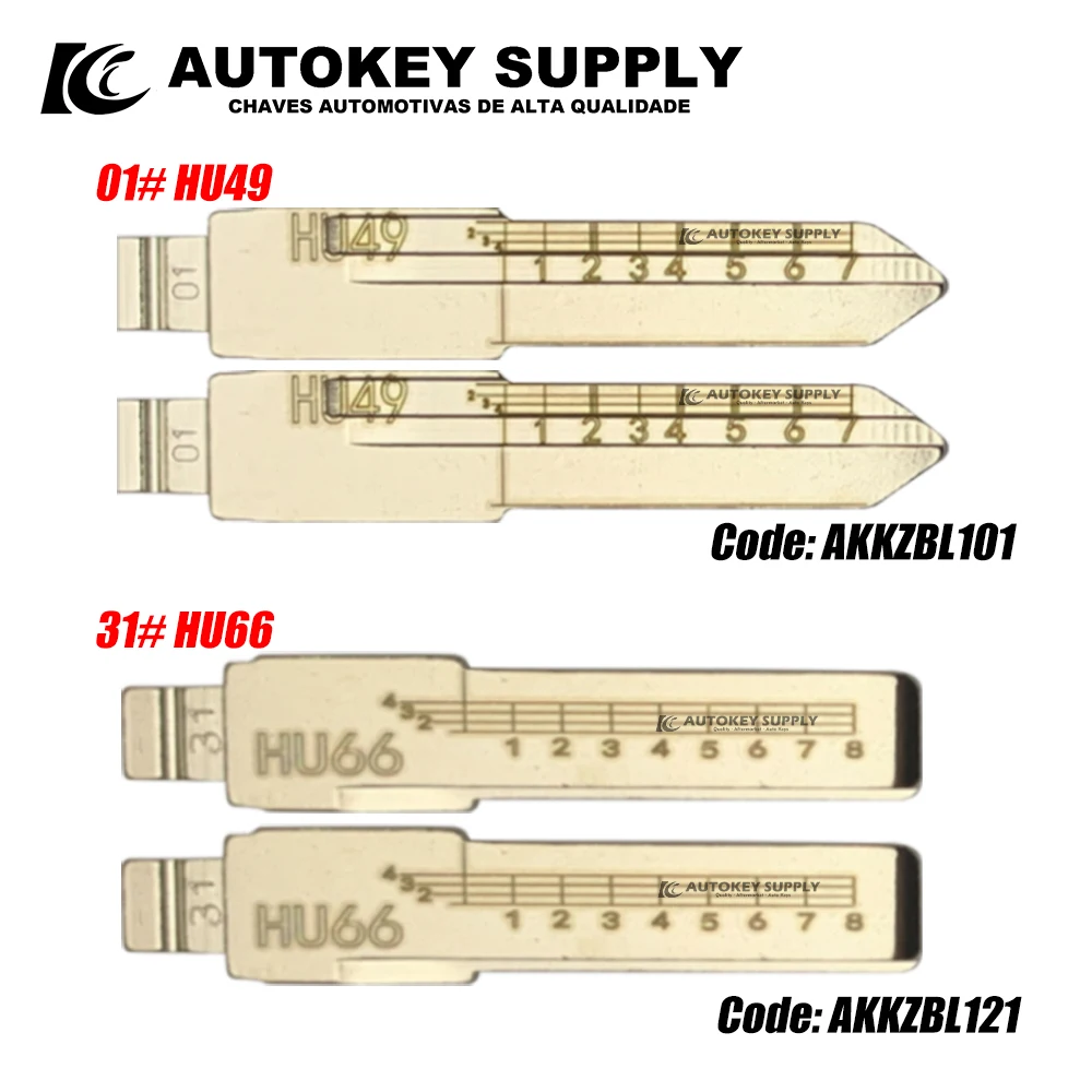 

Key Blade 01# HU49 31# HU66 With Scale AKKZBL101 AKKZBL121 AutokeySupply