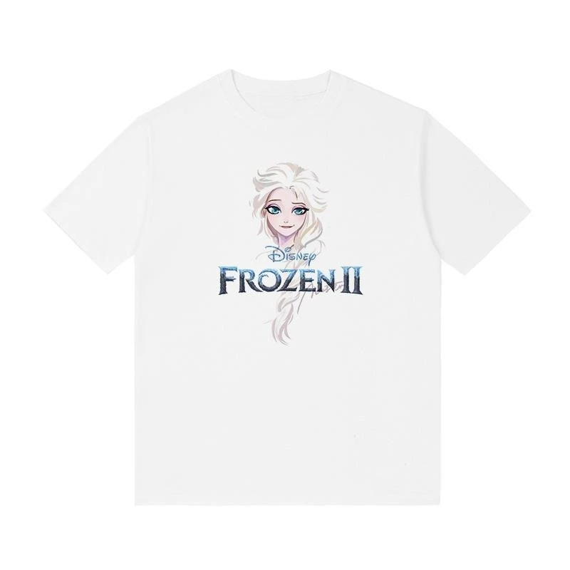 

Frozen Joint 2025 Summer New Cooperation Pure Cotton T-shirt Unisex Short Sleeve Fashion Trend Harajuku Hot-selling