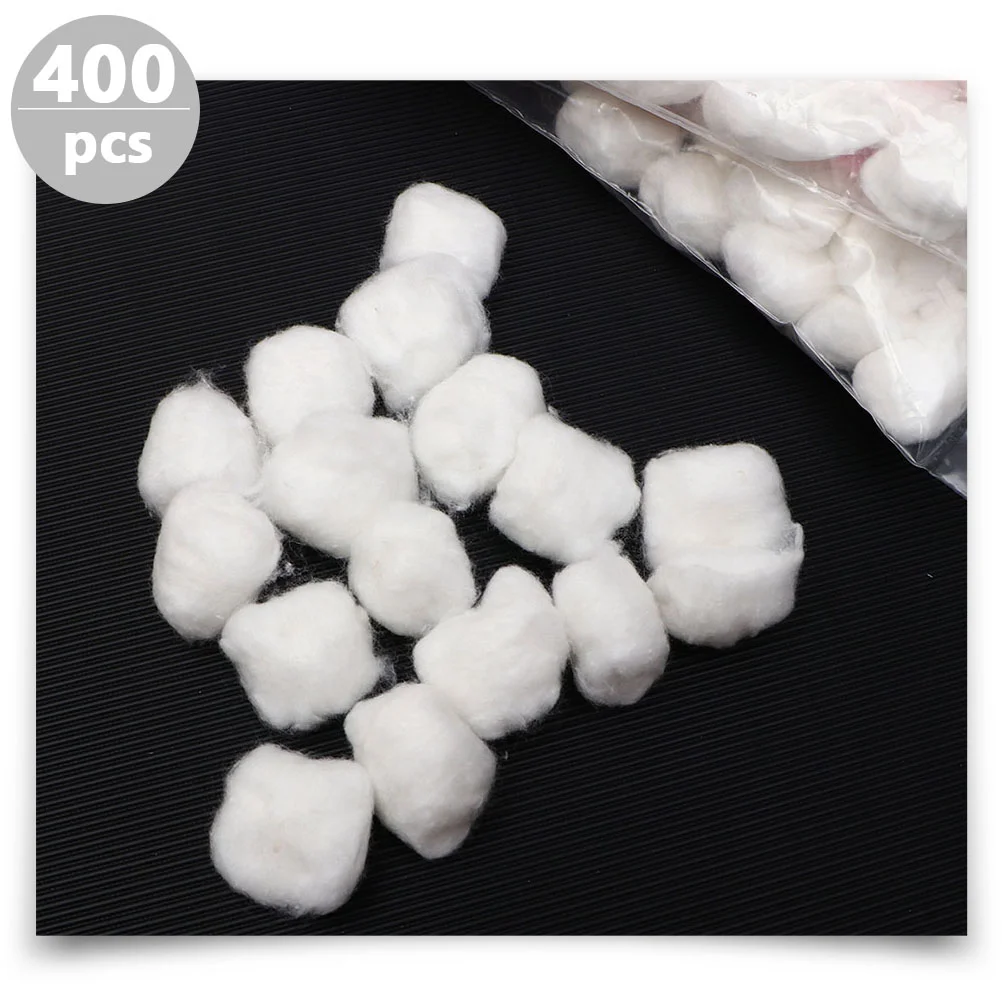 400 Pcs Makeup Remover Absorbent Cotton Balls First Aid Supplies Medical for Tattoos Shop Alcohol