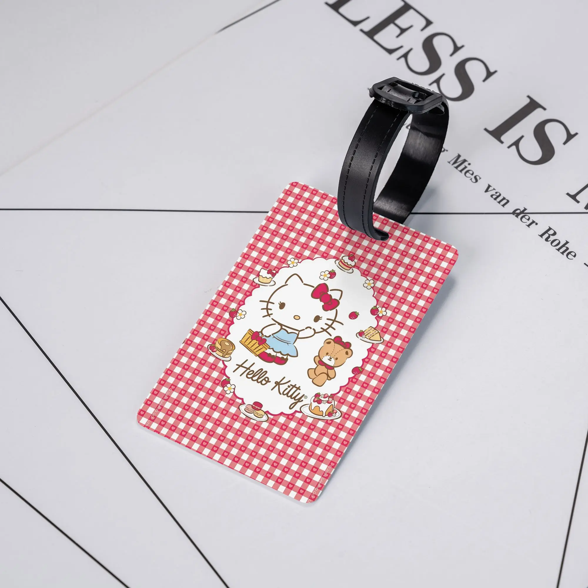 

Luggage Tags Hello Kitty Cat Cartoon Suitcase Silicon Label Name ID Address Luggage Bag Case Tags for Unisex Baggage Tags Gifts