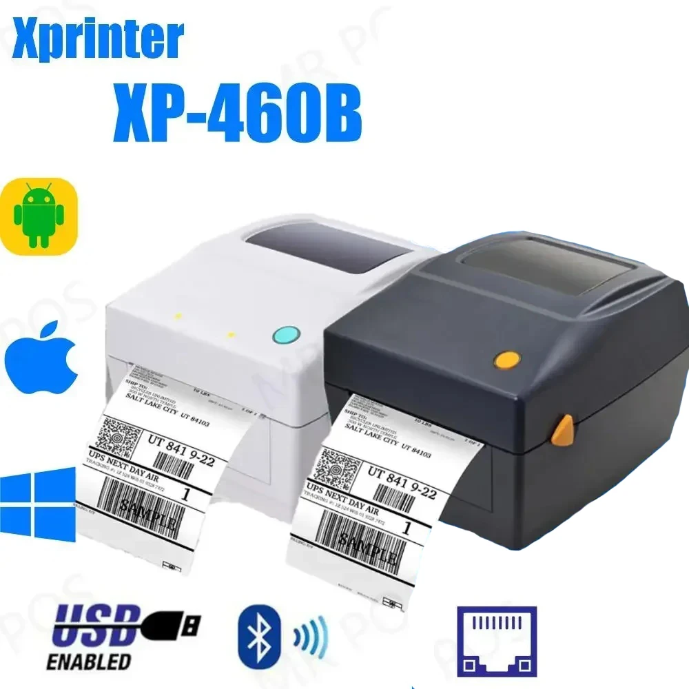 

Xprinter 460B 425B 4 Inch Thermal Barcode Label Printer 20 110mm USB Bluetooth Wireless Compatible UPS DHL Barcode Maker